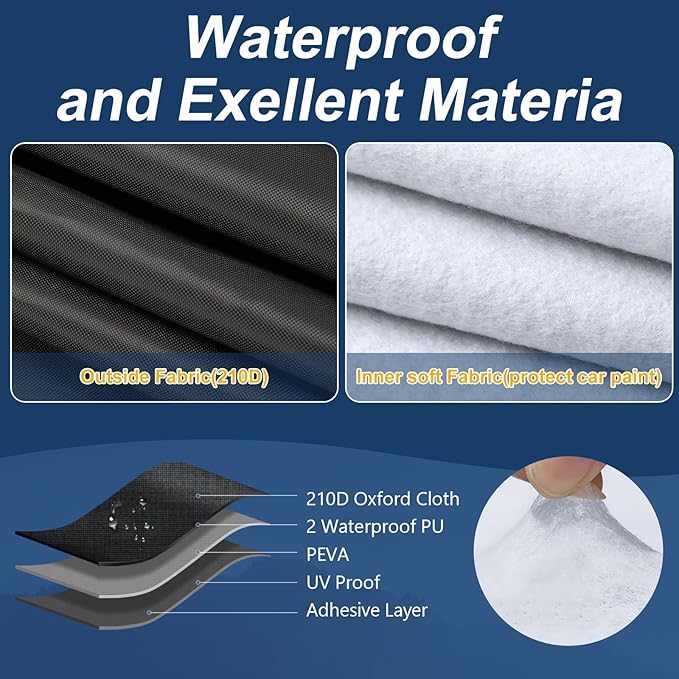 QUNSUNUS Waterproof Car Cover for Ford Fairlane 1968-1970 and Torino 1968-1976 - Image 3