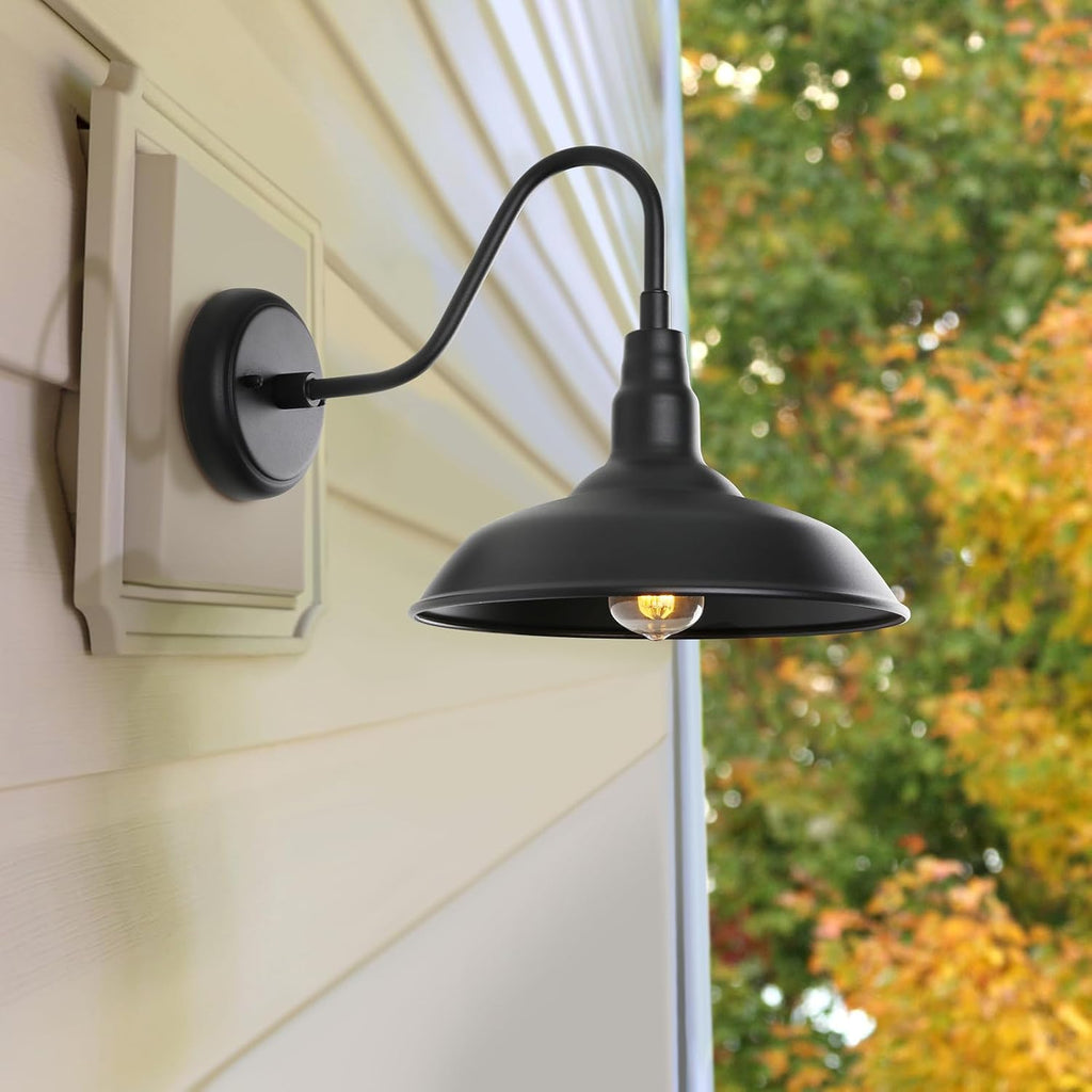 black gooseneck barn light for farmhouse 10 inch, view 10