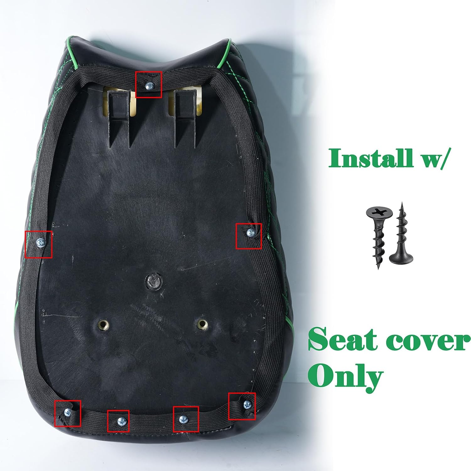 JMCHstore Green Diamond Stitch Retro Seat Cover for Coleman ct200uex Mini Bike 196cc, Hisun ct200u-ex 200cc Trail Bike Cushion Replacement Parts