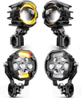 Auxbeam MT8S Series Motorcycle LED Driving Lights Fog Lights Auxiliary Lights with Halo DRL and AX7 Series Motorcycle Driving Lights Fog Light 4.2 Inch Auxiliary Light with Breathing DRL