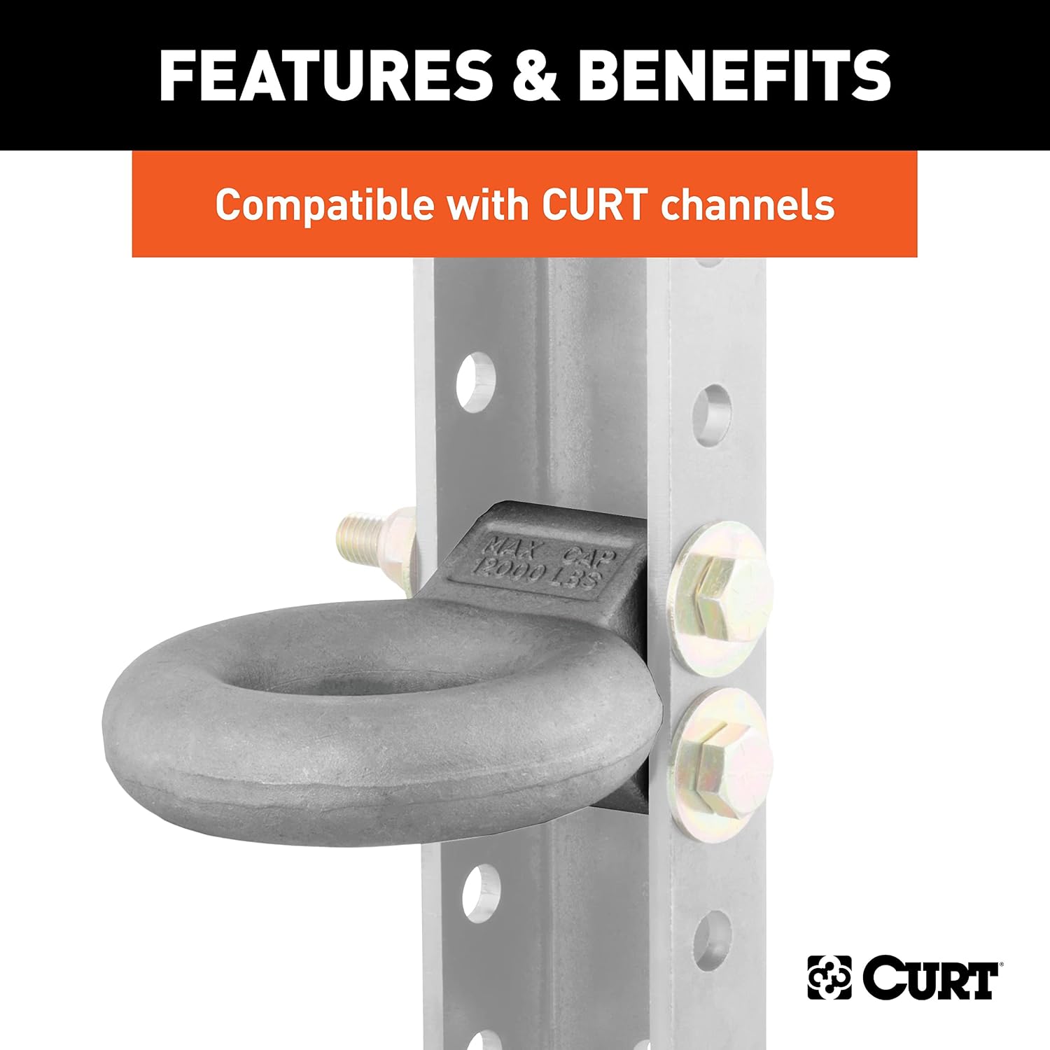 Curt Manufacturing 48600 12000 Gtw - 3 in Adjustable Eye Adjustable Base