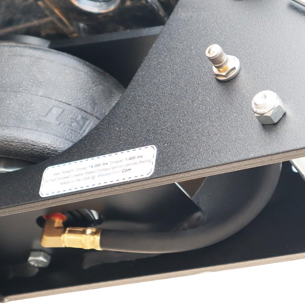 Shocker Max Black Air Channel Pintle & Ball Hitch - Fits 2-1/2"Hitch Has 2-5/16"Ball 14,000 lbs