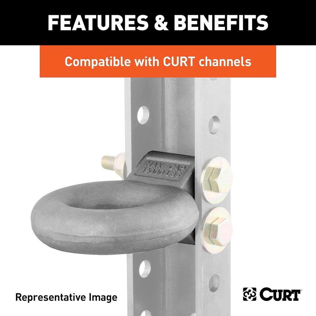Curt Manufacturing 48660 12 Ton Forged 3 in Id Eye Adjustable Base