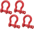 Mytee Products 3/4" Anchor Shackle Forged Carbon Steel w/Alloy Screw Pin WLL # 4.75 Tons (9,500 lbs) | Double Rust Protection Heavy Duty D Ring Shackle for Towing, Rigging & Vehicle Recovery (4 Pack)