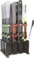 Heavy Duty Metal Ski Storage Rack, 12 Pair Freestanding Steel Ski Holder by TOCRETOARE