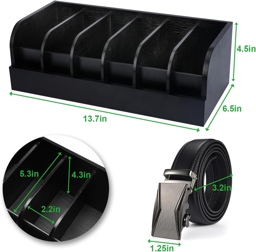 gti belt organizer, 2pcs 6 compartments belt organizer, close-up detail