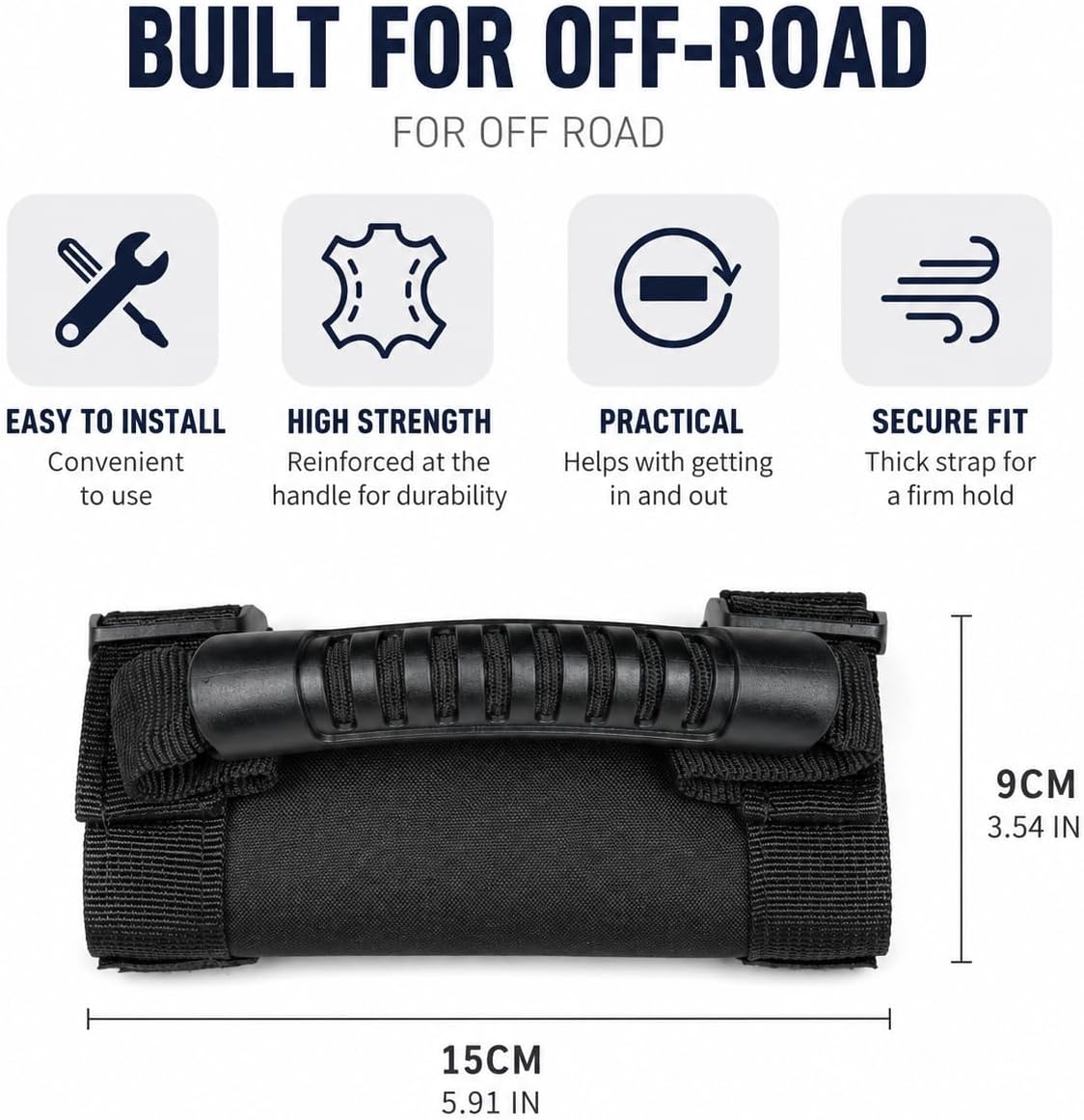UTV Grab Handle Roll Bar Strap for Kawasaki Mule PRO-FXT Ranch 2025-2026,Soft Foam Hand Grip Safety Assist Handle Easy Install No Drill