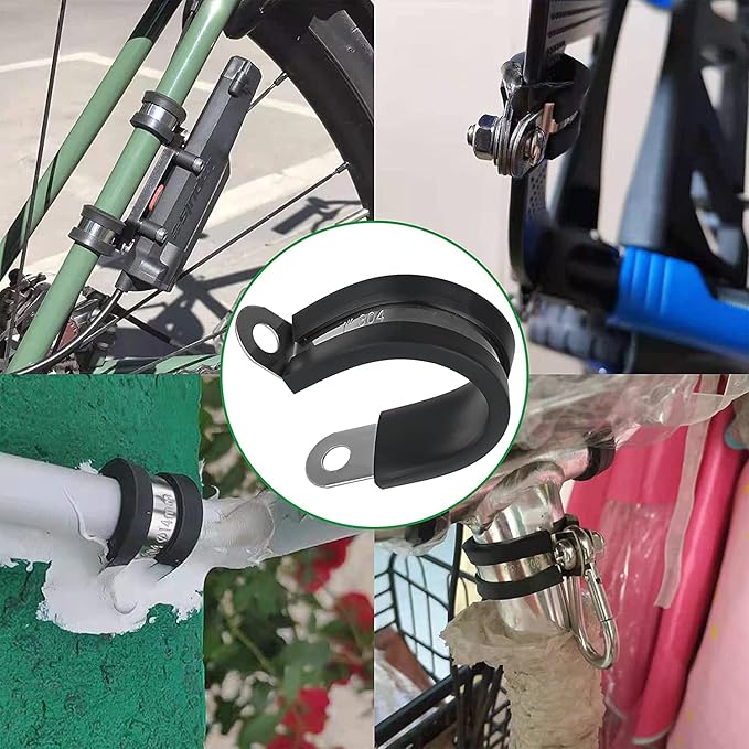 20pcs 5/8 Inch Stainless Steel Cable Clamps, Rubber Coated Cushioned Insulated - Image 6