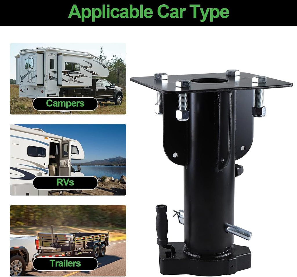 5th Wheel to Gooseneck Adapter Hitch, 2-5/16" Ball, 30000LBS Capacity, 15"-21" Adjustable Height, Gooseneck Adapter for RV and Trailer Towing