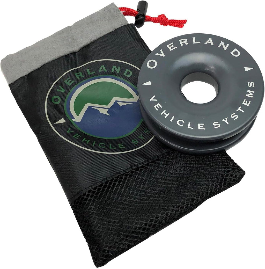 Overland Vehicle Systems Combo Pack of Soft Shackle 7/16" 41,000 lb. and Recovery Ring 4.0" 41,000 lb. with Storage Bag - for Use with Truck, SUV, ATV and UTV