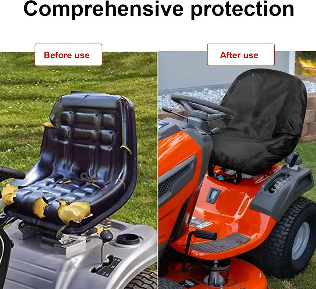 banapoy 50x35x39cm Tractor Seat Cover for Riding Field Mower Forklift, Water Proof 210D Oxford Cloth Universal Protective Cover, Weather Proof, Easy to Clean