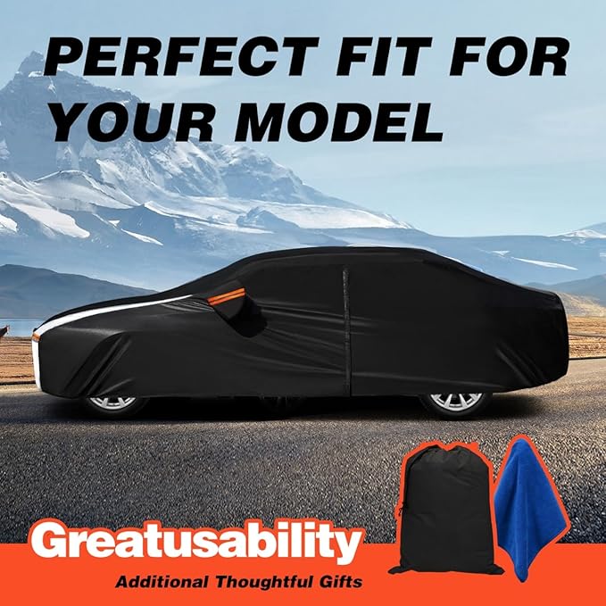 Cadillac CTS Car Cover 100% Waterproof All Weather, Gift - Image 7