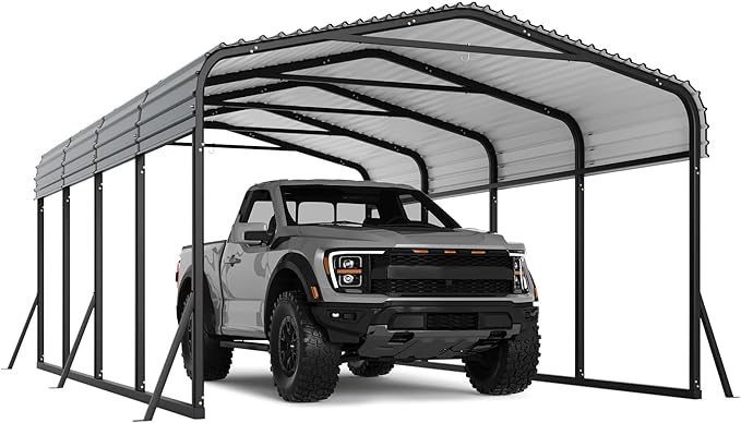12' x 20' x 8.5' Heavy Duty Metal Carport by Hipicute