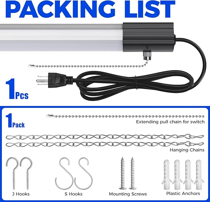Barrina BS84 LED Shop Light for Garage, 6500K Linkable Light Fixture for - Image 8