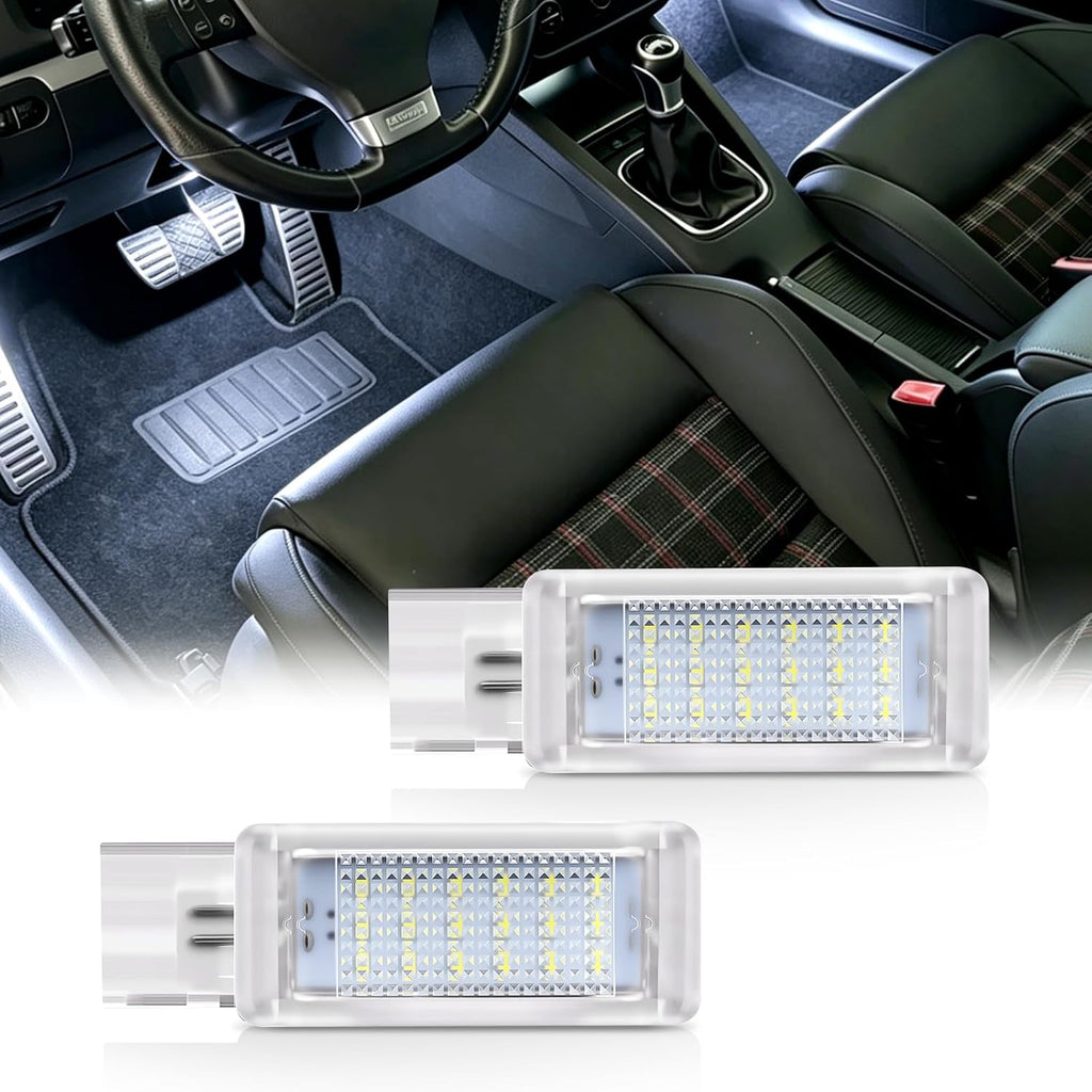 YCLL LED Glove Box Footwell Lights White for VW Golf Jetta GTI Altas CC Eos Tiguan