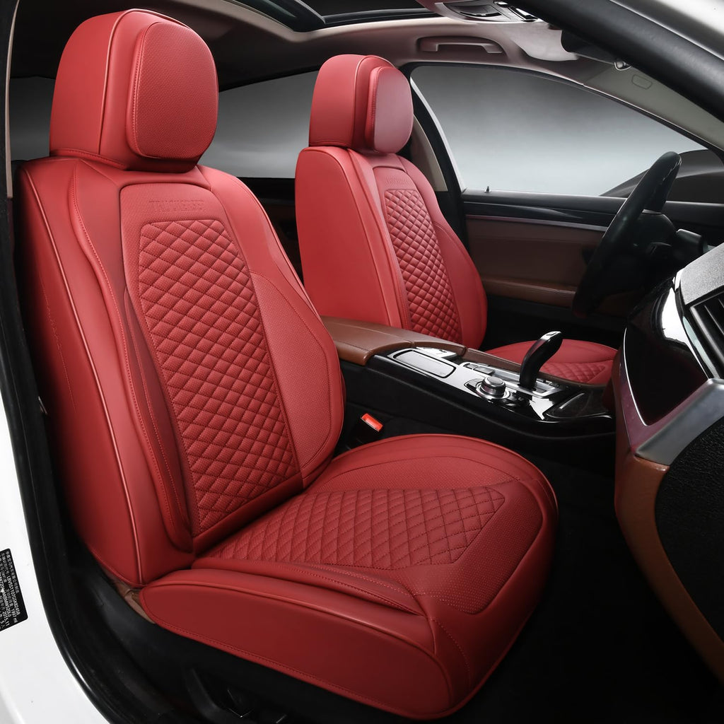 2 Packs Car Seat Covers Leather Car Seat Covers Universal Seat Covers