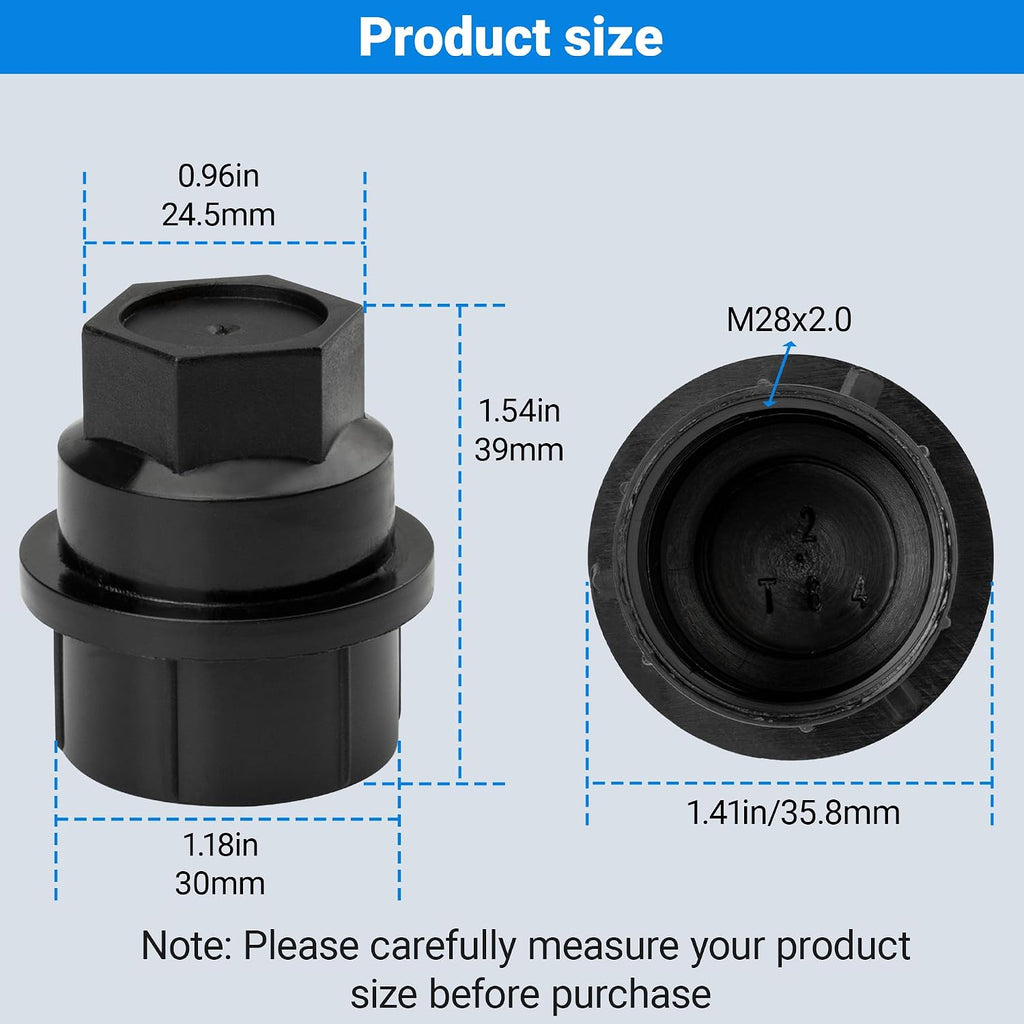 24pcs 15646250 611607 Lug Nuts Plastic Cover Wheel Center Cap for Cadillac Escalade, for Chevrolet Avalanche 1500 for C1500 C2500 C3500 Tahoe, for GMC K1500 K2500 K3500 for Savana 1500 2500 3500 Yukon