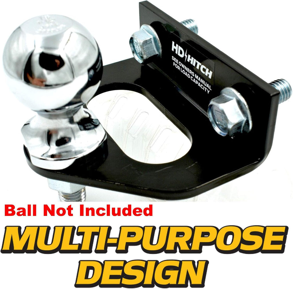 Universal Tow Hitch 1/4"(6mm) Thick Heavy Duty Steel Fits Exmark Lazer-Z Next LazerZ X Series, Toro ZMaster Hustler Super Z FasTrak Sport X One ZR7 Z4 Mini Z ATZ Zero Turn Mower, Hardware Included