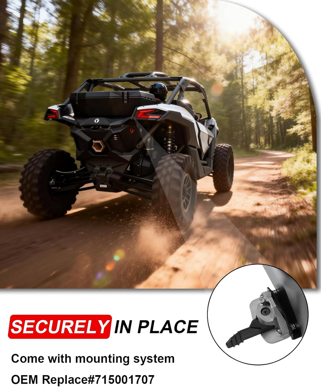 StarknightMT X3 Rear Storage Box, 8GAL Waterproof Cargo Box Compatible with Maverick X3, Outlander (Except 6x6), Renegade, OEM Replace #715004778 w/h Mounting System