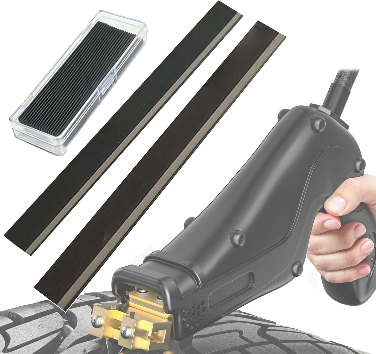 Tyre Grooving Blade (50Pcs), Unformed Engraving Blades (3/4/5mm), DIY Bending: V/U/W Shapes, Smooth Cutting/Doubling Efficiency, Cut Evenly Deep, for Tire Retreading,5mm