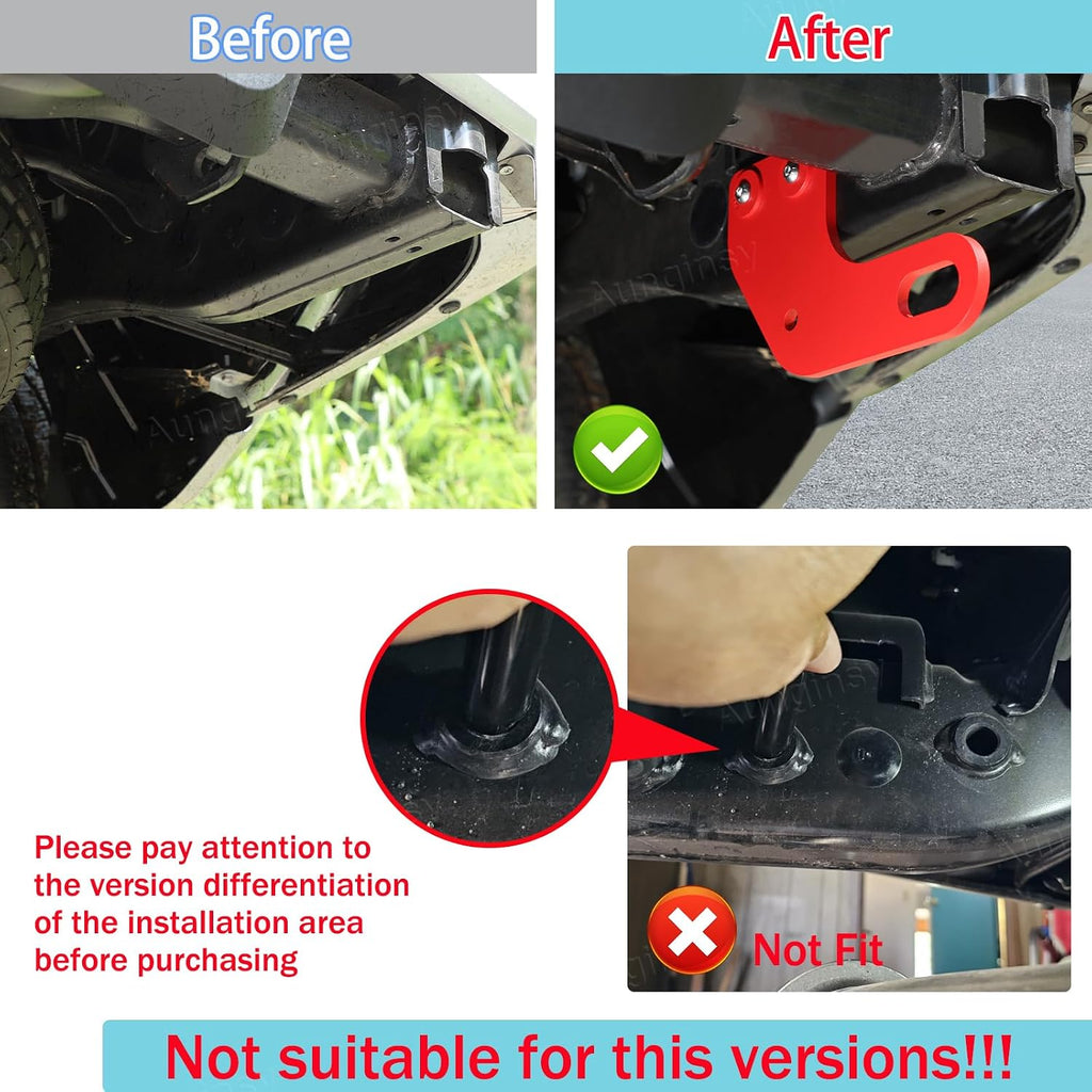 Aunginsy 1PCS Rear Tow Hitch Receiver Hook Compatible with Toyota Tacoma 2024 2025 2026, Car Rear Bumper Trailer Ring Towing Tow Hook Recovery Point Screw Trailer Hitch Exterior Accessories, Red