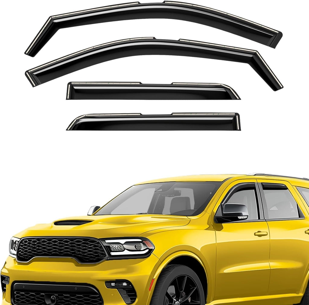 Extra Durable Window Deflectors in-Channel Window Visors Rain Guards Fit