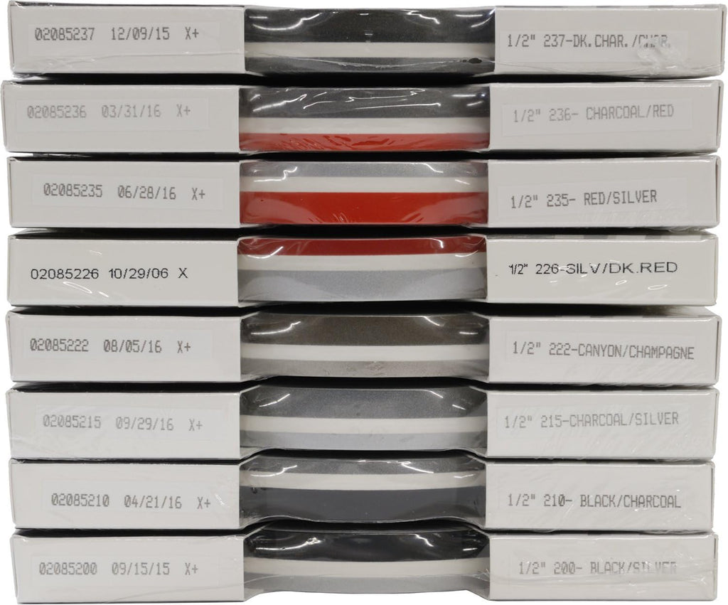 Universal TFX 0208246 - Auto Customizing 1/2" 2-Color Dual Pinstripe -1/2" x 150' (1/4” Stripe, 1/8" Gap, Then 1/8” Stripe) - 246- Black/Red