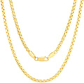 nuragold 10k real yellow gold round box 2.5mm, main product view