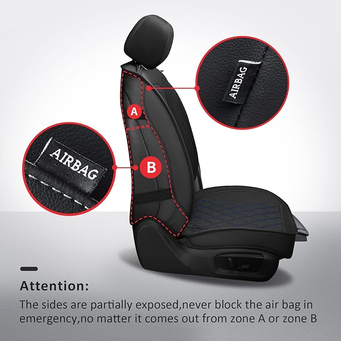 MIROZO 2PCS Front Truck Seat Cover, Waterproof Ram Seat Covers Truck Cushion - Image 2