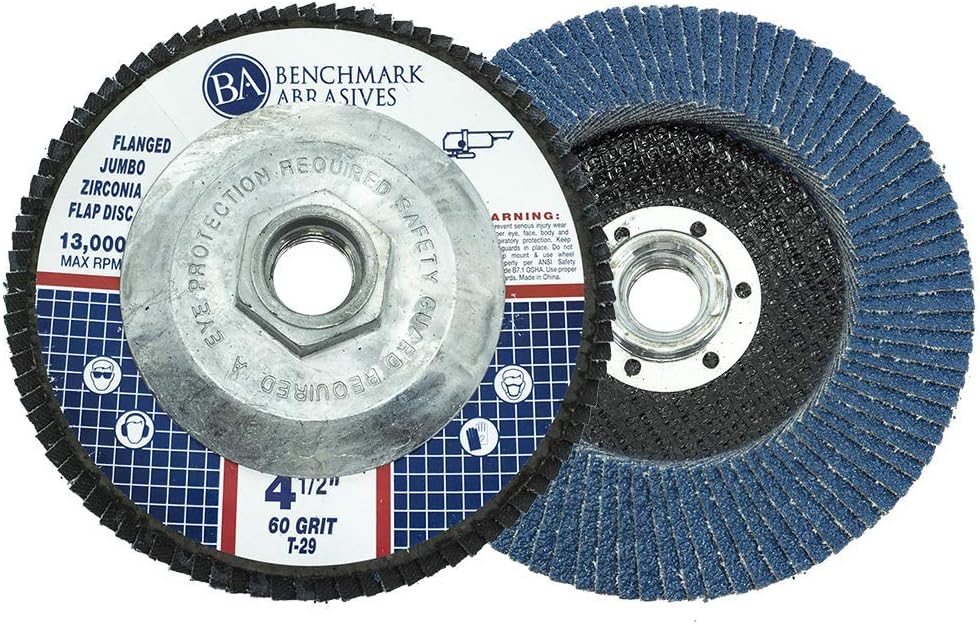 benchmark abrasives 4.5" x 5/8"-11 zirconia type 29, main product view