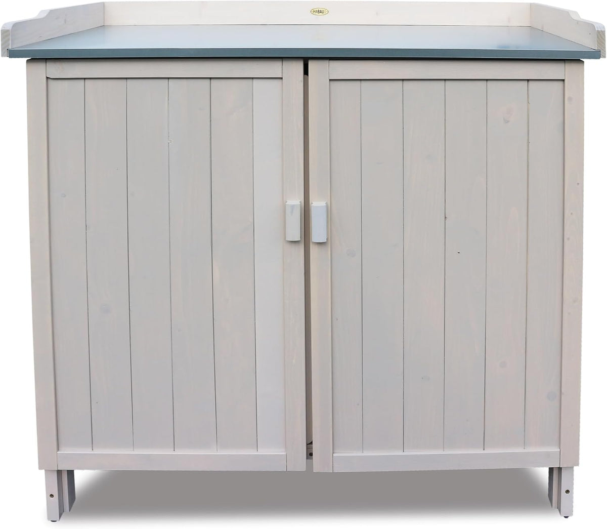 habau lino 3095, garden storage cabinet, potting bchen, side view