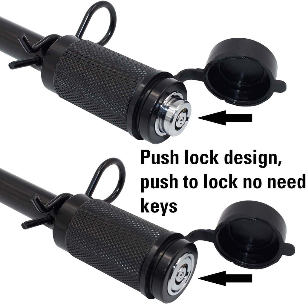 TowWorks 79831 Keyed Unique 5/8" Trailer Hitch Lock with Extra Long 4-1/2" Span, Double Safety Tow Hitch Locking Pin for 3" Receivers and Adjustable Channel Mounts