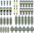 EBAIFUN 42-Pack White LED bulbs Kit for Car Truck Interior Map Dome Light | Vanity Mirror Trunk Courtesy License Plate Light DE3175 6418 6411 T10 2825 BA9S 64111 T5 74 6612F 6615F 31mm 36mm 41mm Size