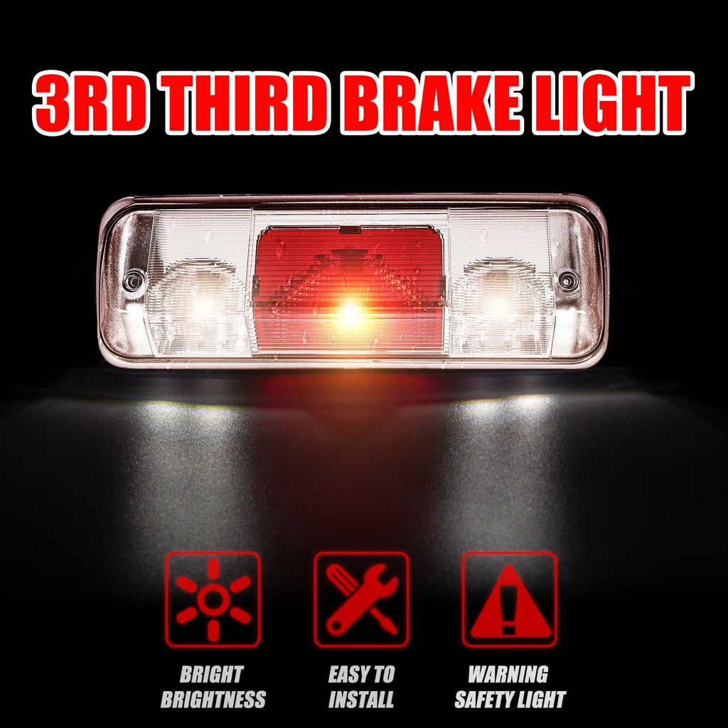 923-237 F150 Third 3rd Brake Light Compatible with 2004-2008 Ford F-150, 2007-2010 Explorer Sport Trac, 2006-2008 Lincoln Mark LT Brake Lamp Center High Mount Stop Trunk Cargo Rear Light