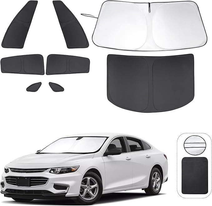 TINGLU Window Shades for Chevrolet Malibu 2016-2025 Accessories Side Full by TINGLU