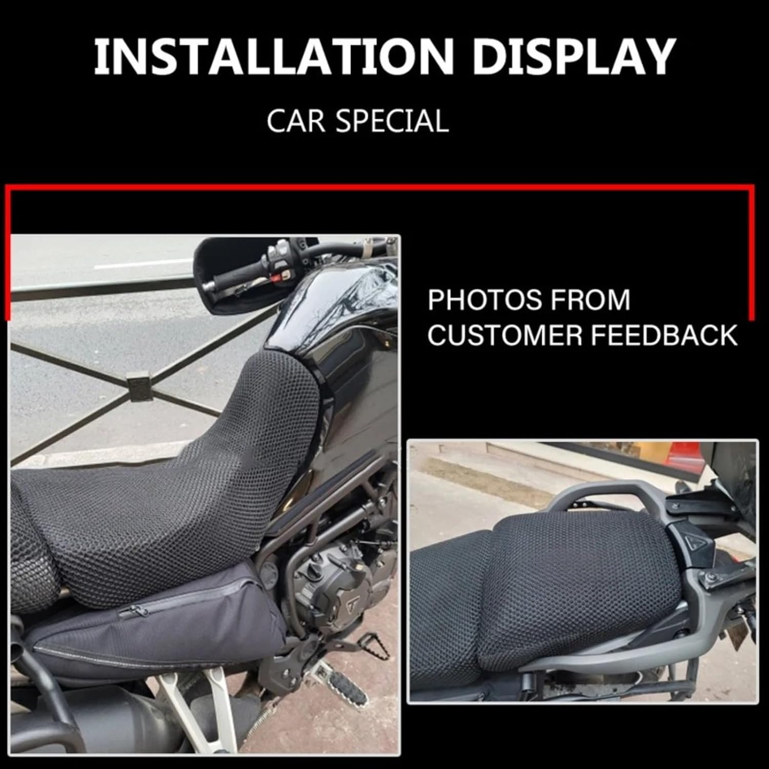Suitable for TIGER900 Tiger900 2026 2025 2024 Motorcycles, mesh Breathable and Heat-Insulating seat Cover for Summer Sun Protection.
