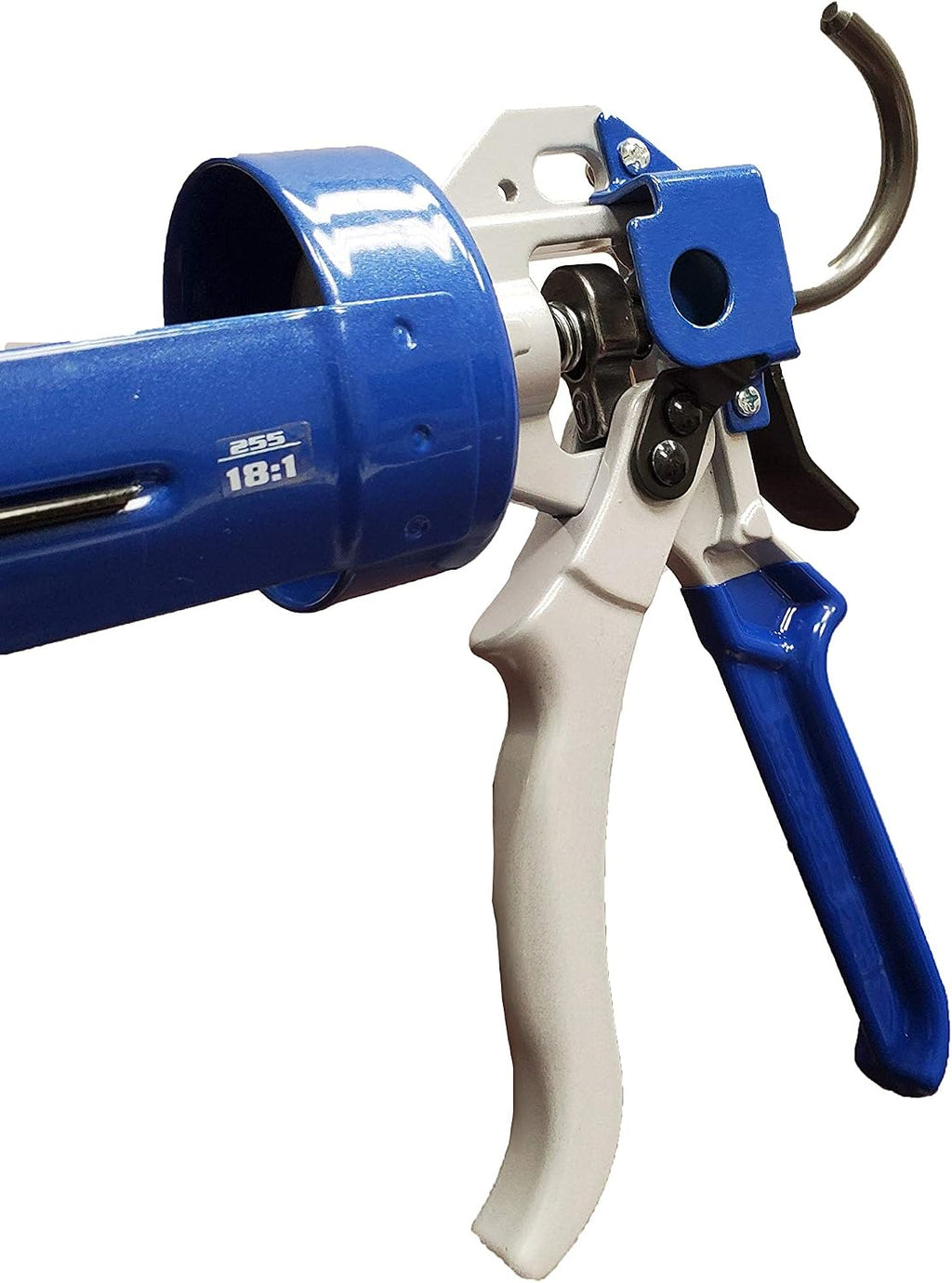 newborn super smooth rod revolving frame caulk gun, close-up detail