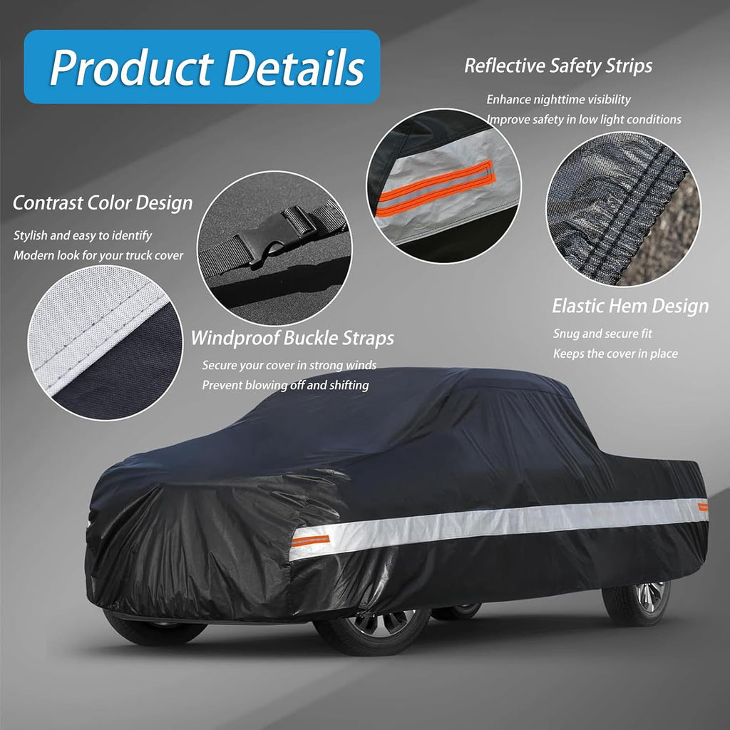 Pickup Truck Cover for Dodge Power Wagon, Water-Resistant Truck Covers, Full Outdoor Pickup Covers, Rain Snow Protection Heavy Duty Pickup Truck Covers