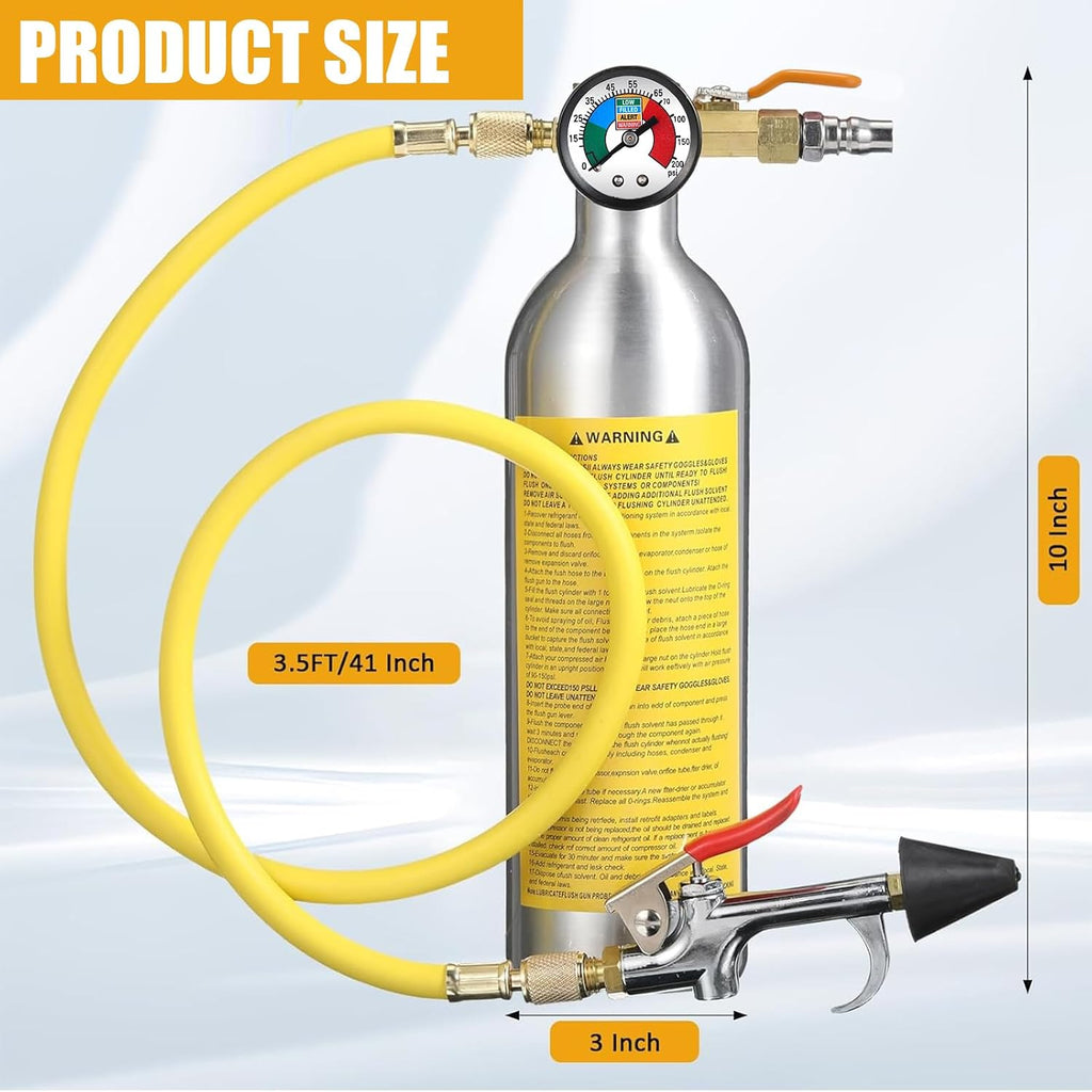 rossesay ac flush kit air conditioner system flush, close-up detail