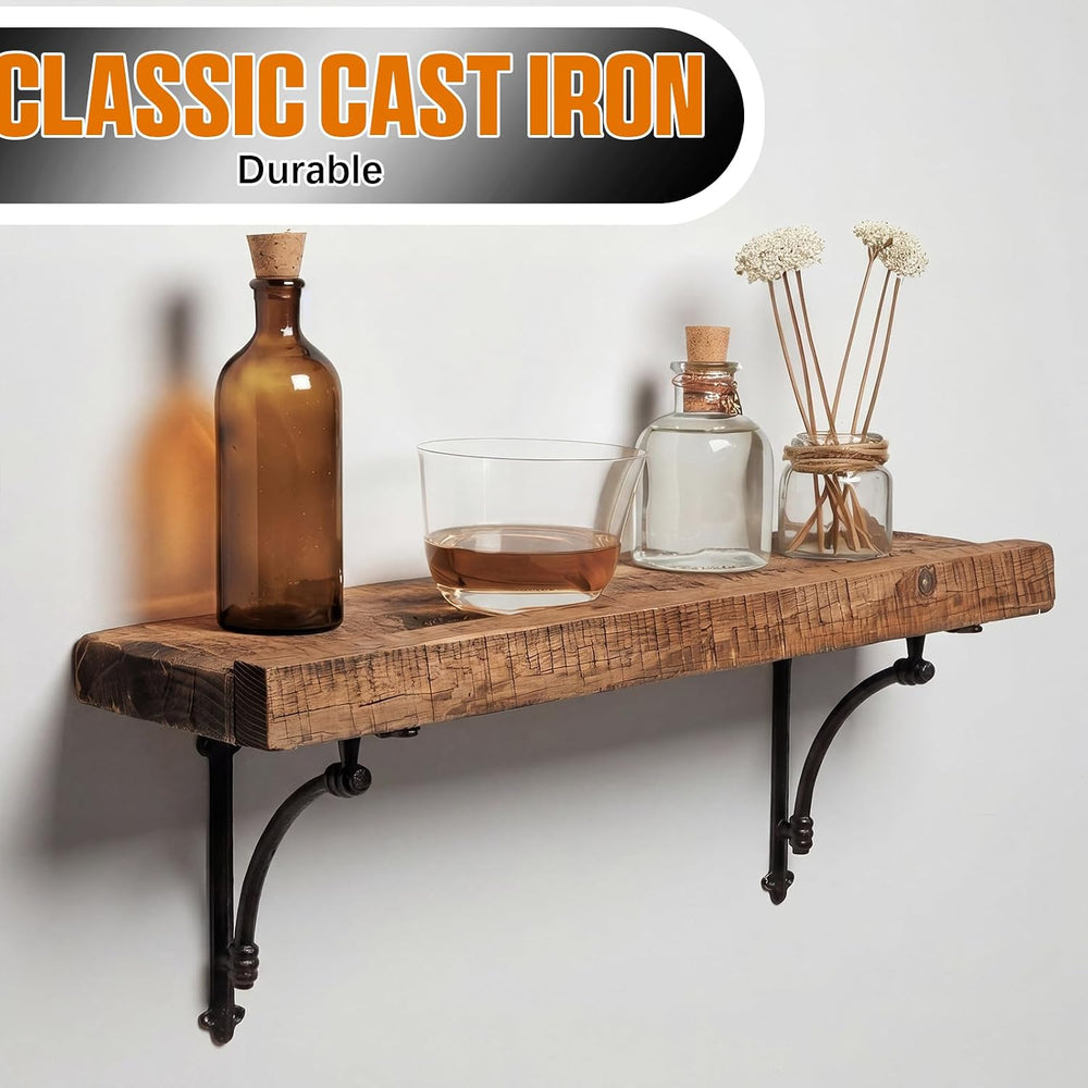 8 Pcs Cast Iron Shelf Brackets 10 Inch Decorative Shelf Brackets