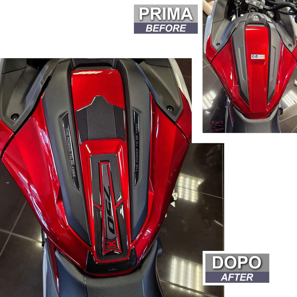 Resin Bike Motorcycle Stickers Compatible with Honda NC750X 2021-2023. Motorcycle Protection Tank from Bumps and Scratches. 3D Stickers Resin - Made in Italy