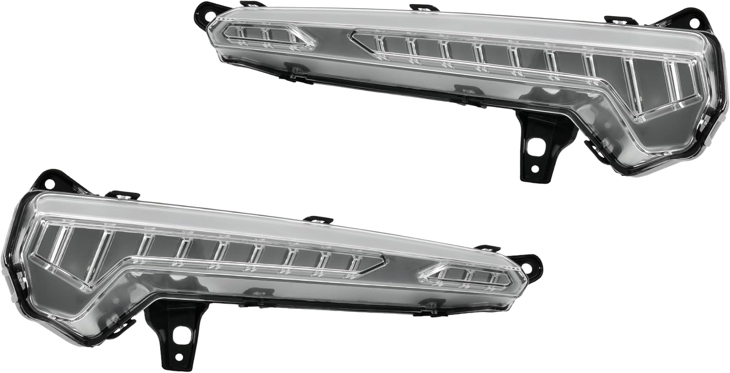 LED Daytime Running Lights for Can-Am Defender HD11 2026 Accessories, Front Auxiliary Lights Accent Fang Lights with DRL Turn Signal(2PCS, Replace #710009121, 710009122)