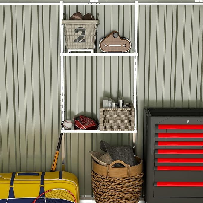 Patiowell 10 x 10 FT Metal Outdoor Storage Shed - Image 5