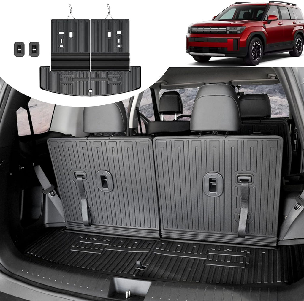 Cargo Mat for 2025 Hyundai Santa FE, All Weather TPE Cargo Mat