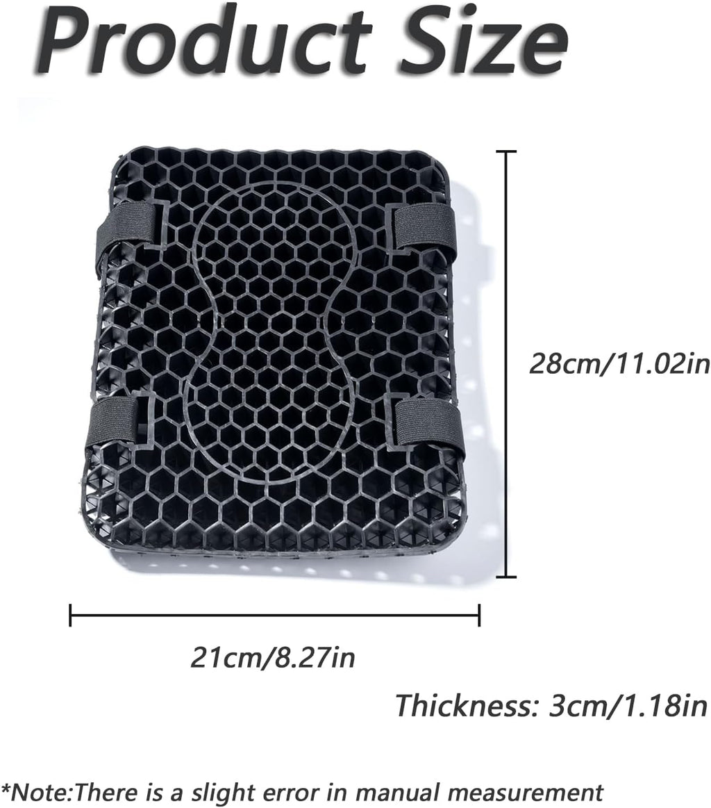 Motorcycle Gel Seat Cushion for Kawasaki KLR 650 1987-2020 2021 2022 2023 2024, Absorption Breathable Motorcycle Gel Seat Pad, Motorcycle Seat Cushion with Seat Cover for Long Rides