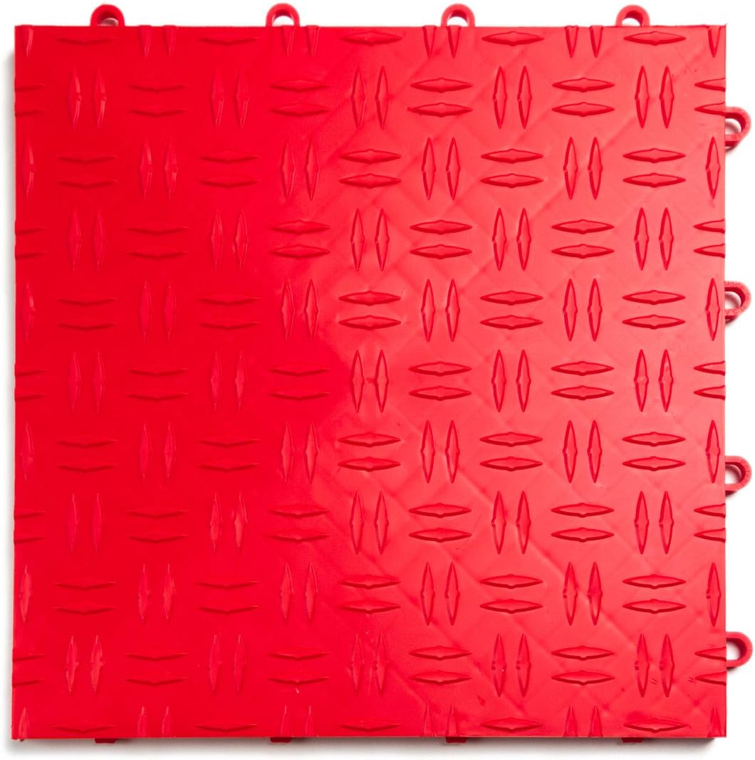 Big Floors GarageTrac Diamond, Interlocking Non-Slip Garage Flooring Tile