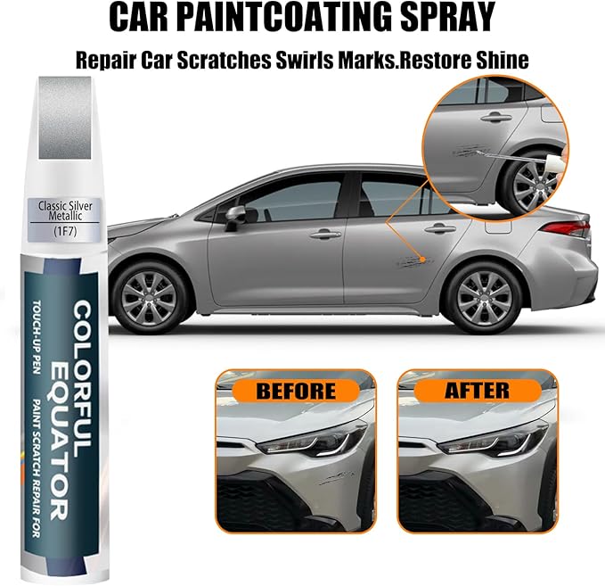 1F7 Classic Silver Metallic Touch Up Paint - Image 3