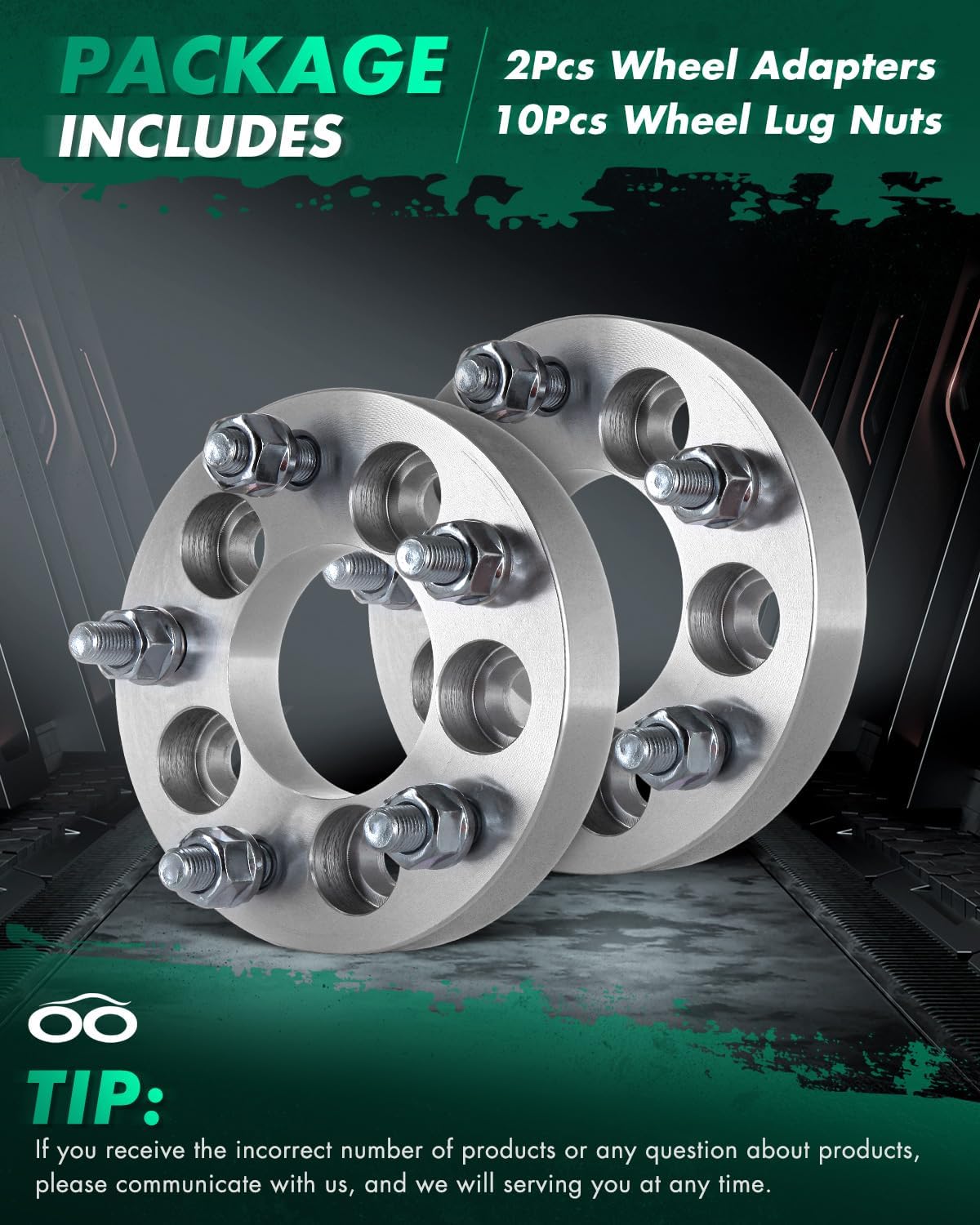 SCITOO 1" Wheel Spacers 5x100 for Chevrolet Beretta 2Pcs | Wheel Spacers Adapters 12x1.5 Studs 67.1mm HB 5 Lug for Chevrolet Cavalier for Toyota Camry for Toyota Celica