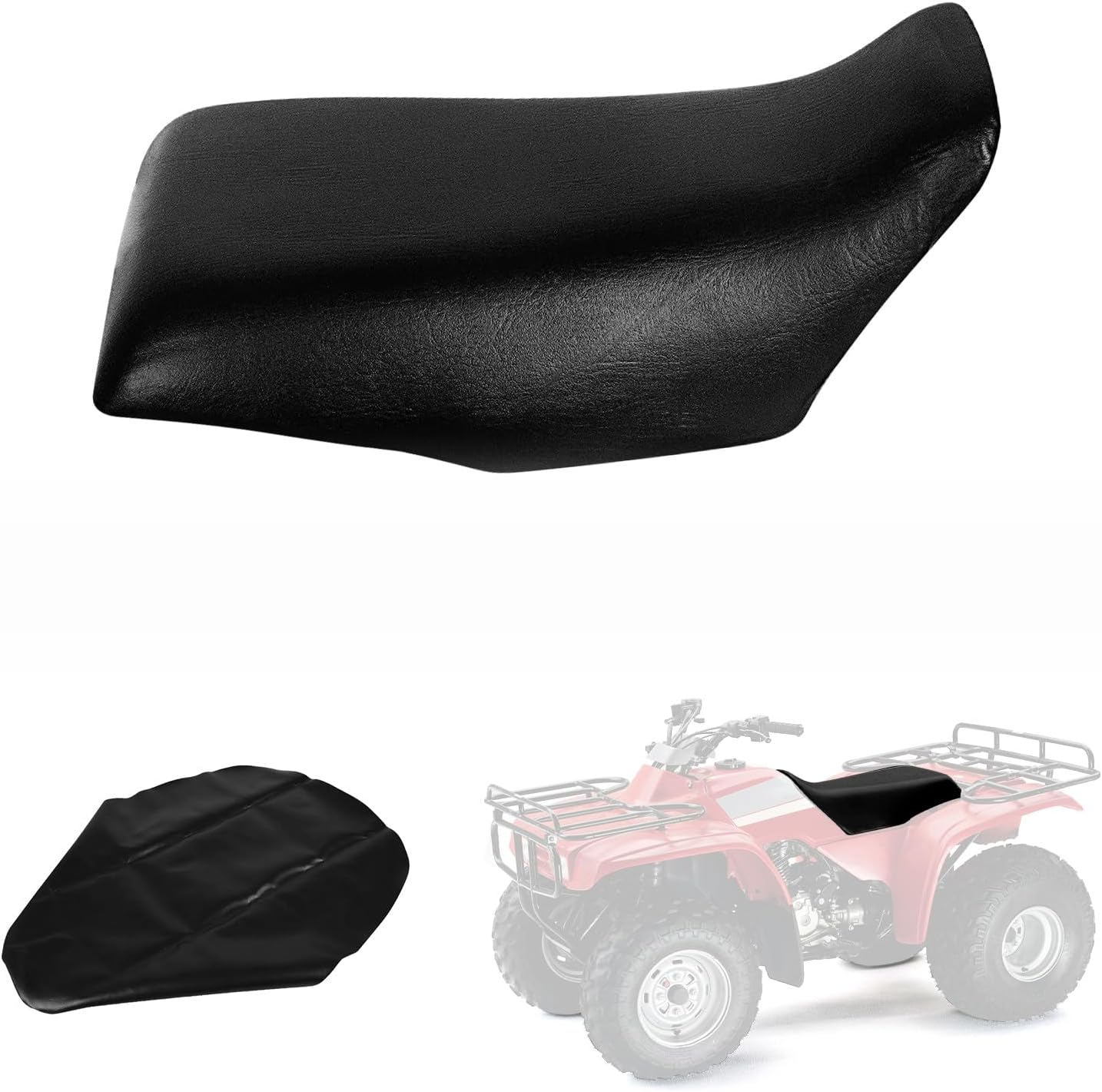 ATV Leather Seat Cover Replacement for 1988-2000 Honda Fourtrax 300 ATV Seat Accessories Black