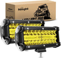 nilight led pods 2pcs 6.5 inch 120w yellow, main product view